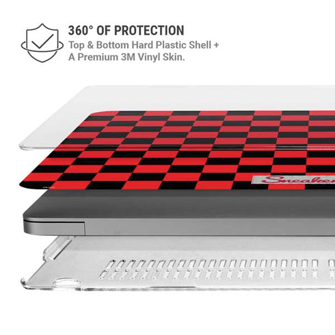 Sneakerhead Red Checkered MacBook Pro 14in (2021-24) Case plus Skin